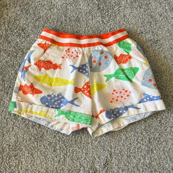 Mini Boden Other - Mini boden shorts girls 4 rainbow fish primary playful summer casual vacation